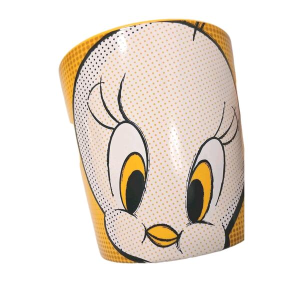 Six Flags Magic Mountain Looney Tunes Tweety Bird YELLOW Ceramic Wide Mug Cup - Picture 4 of 16